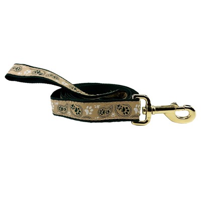 1" X 72" Woven Leash w/ Gold Colored Hardware - "Elite" Weave