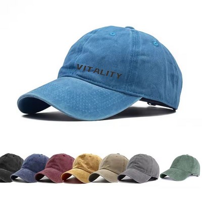 Washed Plain Baseball Cap