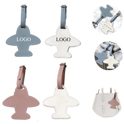 Airplane Shaped PU Luggage Tag