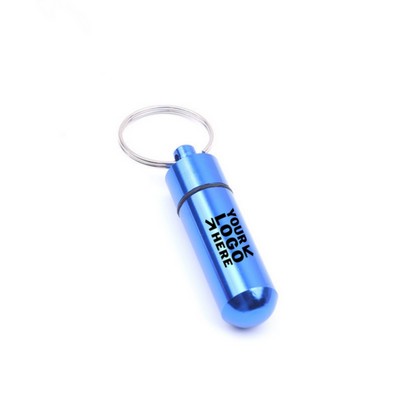 Aluminum Pill Bottle Key Chain