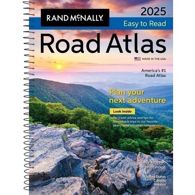 Rand McNally 2025 Midsize - EasyFinder Road Atlas - Spiral (Large Print)