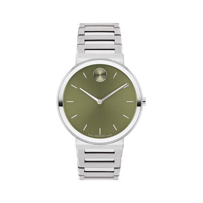 Movado Bold Horizon Gentlemen's Stainless Steel Watch w/Olive Green Dial