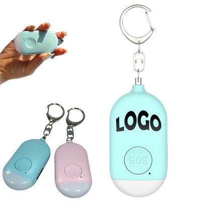 Round Personal Safety Alarm Keyring Device