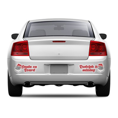 Die-Cut Clear Bumper Stickers (12" x 12"/Sqft)