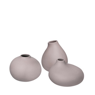 blomus NONA Bark Pink Porcelain Mini Vases (Set of 3)