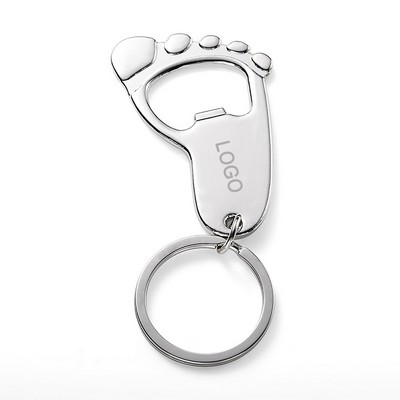 Zinc Alloy Foot Shape Opener Keychain