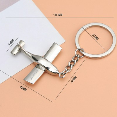 Airplane Shaped Key Chain Zinc Alloy Keychain