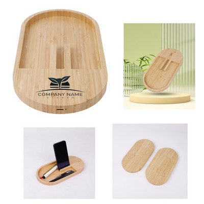 Bamboo And Wood Wireless Charger 10W