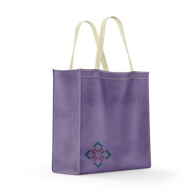 RPET Solid Color 80 GSM PP Non-Woven Tote Bag with Custom Print - 8"W x 10"H x 3.5"D