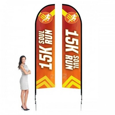 9' Feather Flag Kit - Double Sided With Spike Base