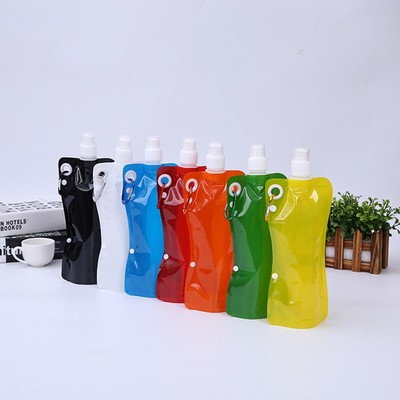 Outdoor Sports Folding Water Bottle 17oz