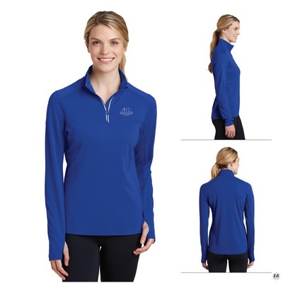 Ladies UV Micro Mesh Quarter Zip Pullover