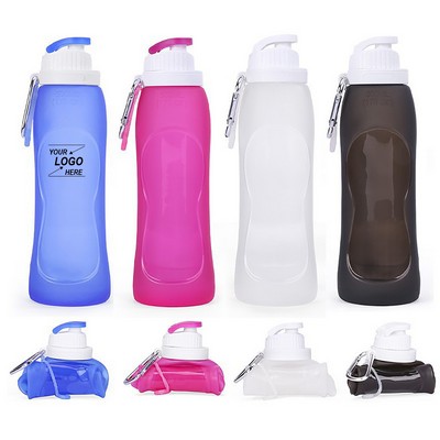 17oz Silicone Folding Sport Water Bottle