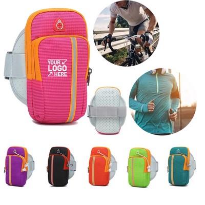 Custom Waterproof Bicycle Sports Running Bag Mobile Phone Holder Arm Bag