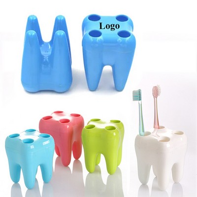 Multifunction Tooth Shaped Toothbrush Holder Container