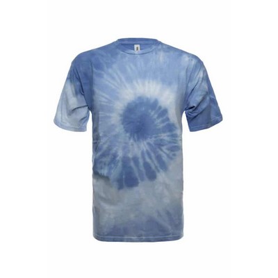 Men's Sky Multi Spiral Blue Tie Dye T-Shirt