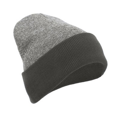 Pacific Headwear Heather Two-Tone Cuff Beanie