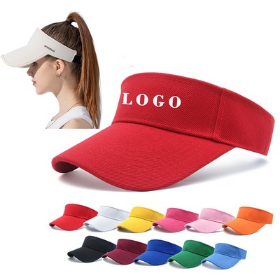 Adjustable Polyester Open Top Visor Cap