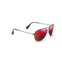 Maui Jim® USA, Inc. Cliff House Sunglasses-Black/Hawaii Lava™ Red