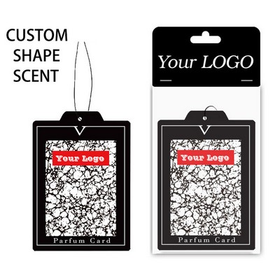 3 1/5" Custom Car Air Freshener w/Retail Labeled Package