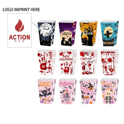 4 Pcs Halloween Open Top Popcorn Box