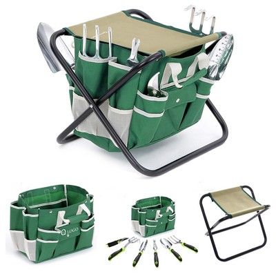 Garden Folding Stool Tool Set