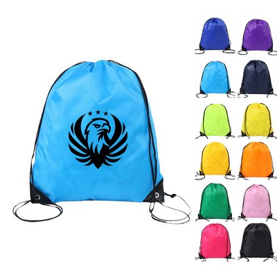 210D Polyester Drawstring Bag Sports Backpack