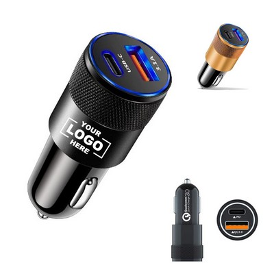 Fast Car Charger with USB-C PD