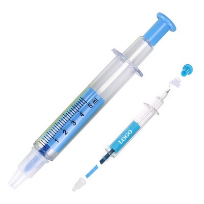 Syringe Pen With Highlighter