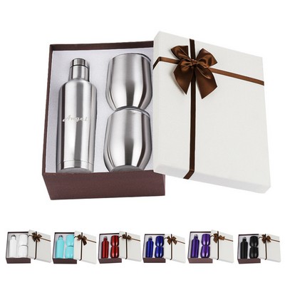 12Oz Stainless Steel Wine Glass In Gift Box