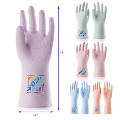 Reusable Rubber Gloves for Kitchen Bathroom Dishwashing Cleaning Bleaching