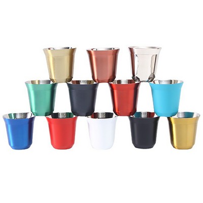 80ml Capacity Steel Double Wall Espresso Shot