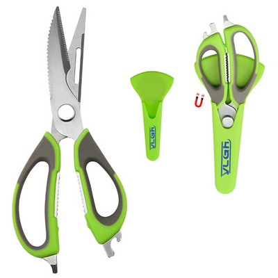 Multi Purpose Scissors With Magnetic Blade Cover