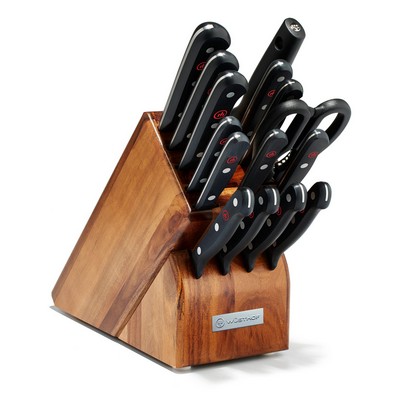 Wusthof Gourmet 16Pc Knife Block Set Acacia