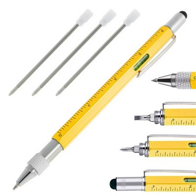 6 in 1 Multitool Pen Ruler for Men with Touchscreen Stylus