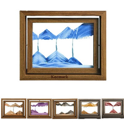 Wooden Desktop Quicksand Painting Frame Decor