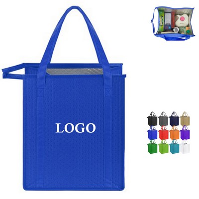 Large Capacity Insulated Grocery Bags with Sturdy Zipper