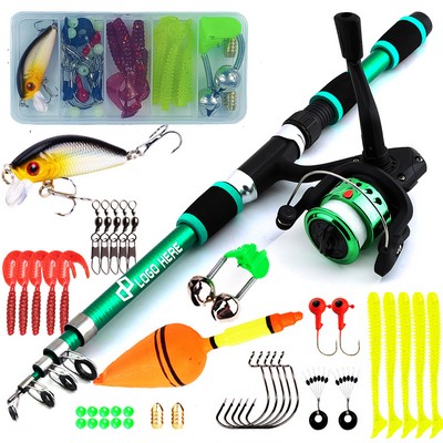 70.86 Inch Super Short Rod Kids Fishing Rod Includes Accessories And Bait Boxes