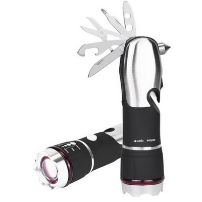 LED Flashlight with Multi-Function Tools