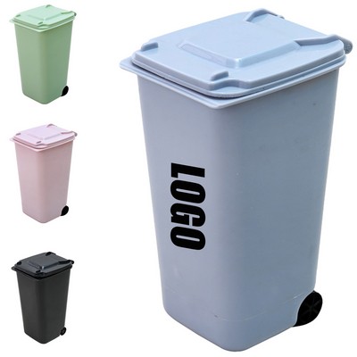 Mini Plastic Desktop Trash Can Creative Pen Case