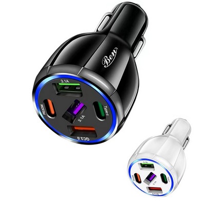 75W 5-in-1 Dual-Port Car Charger