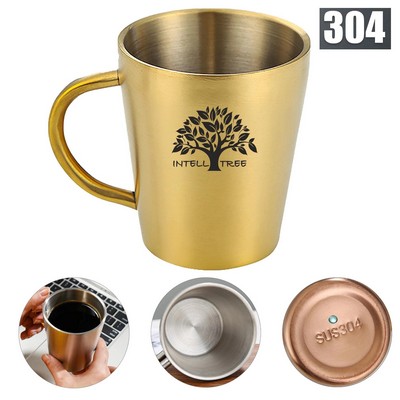 10Oz Stainless Steel Coffee Cup With Handle