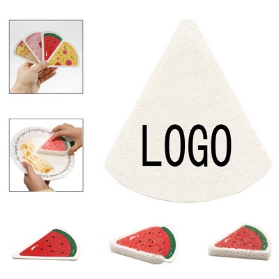 Triangular-Shaped Kitchen Dish-Washing Compressed Sponge