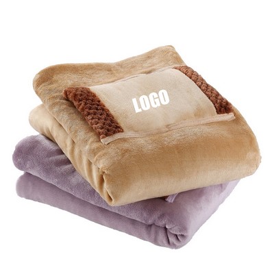 Usb Electric Heating Blanket W/ Large Pocket