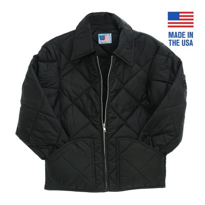 Quilted Jacket w/Self Collar & Knit Cuffs - (Domestic)