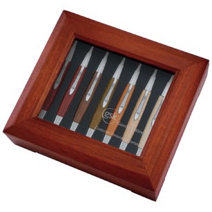 Deluxe 7 Pen Wooden Gift Box Set