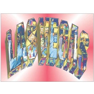 Las Vegas Collage Rectangle Metal Photo Magnet (2"x3")