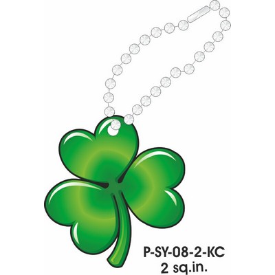 Shamrock Promotional Line Key Chain w/ Black Back (2 Square Inch)