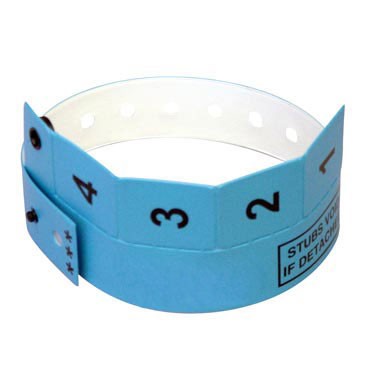 Vinyl 4 Tab ID Bracelet Wristband (Blank)