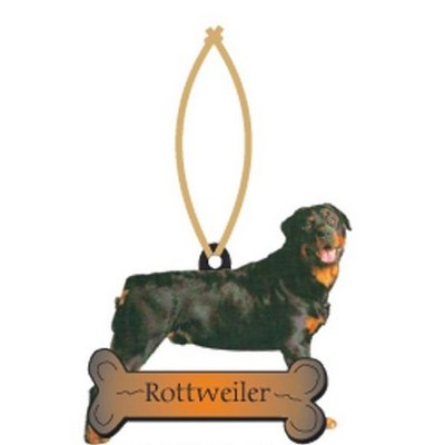 Rottweiler Dog Executive Ornament w/ Mirrored Back (4 Square Inch)